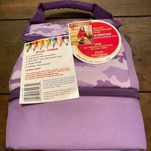 Purple Camo Insulated Lunch Pack w/container NWT